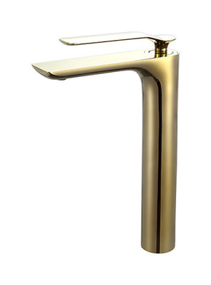 مخلوط کننده حوضچه طلای مس بروشه شده شیر تک اهرم مخلوط کننده حوضچه حمام آب گرم و سرد OEM