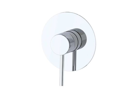 یک اهرم در دیوار پنهان حمام دوش مخلوط کننده حلقه دار knurl دسته حمام کروم مسخر شیر آب OEM
