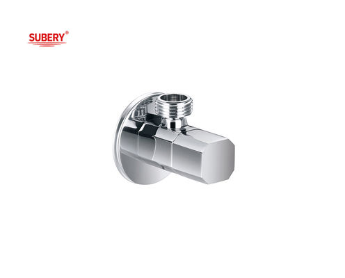 G3/8&quot; G1/2&quot; Thread Brass Triangle Valve Brass Body Handle دیوار نصب شده