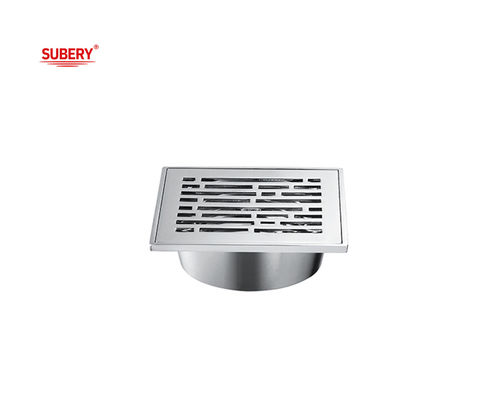 فلور نصب حمام فلور فاضلاب تله 100 X 100mm کروم