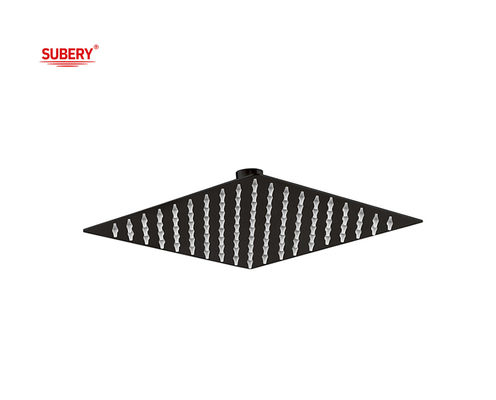 SUS304 فولاد ضد زنگ دوش باران مربع مت سیاه ستون حمام 8 &quot; 10 &quot; 12 &quot; OEM