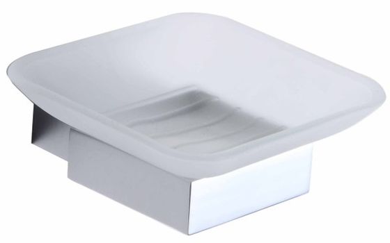 سبک فولاد ضد زنگ صابون نگهدارنده صابون شیشه ای ظرف صابون شفاف جعبه صابون دیوار آویزان