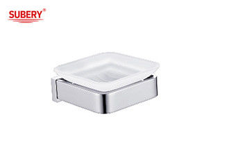 نگهدارنده ظرف صابون مس شیشه ای حمام کیفیت بالا رنگ کروم OEM نوبل مس نصب قطعه پایه مس