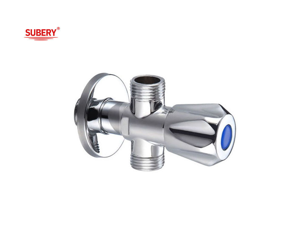 مثلث مس T Valve G1/2&quot; Thread Brass Body Brass Handle OEM برای توالت