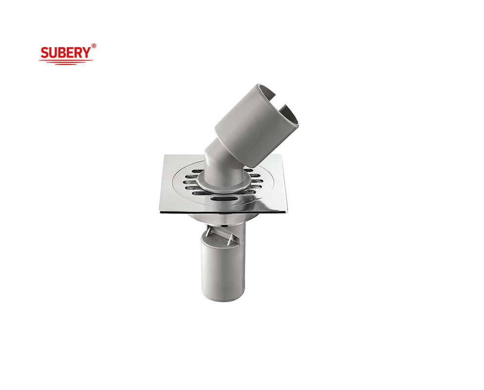 حمام با کف خلاء کرومی برای کف ماشین لباسشویی نصب شده 100 x 100mm